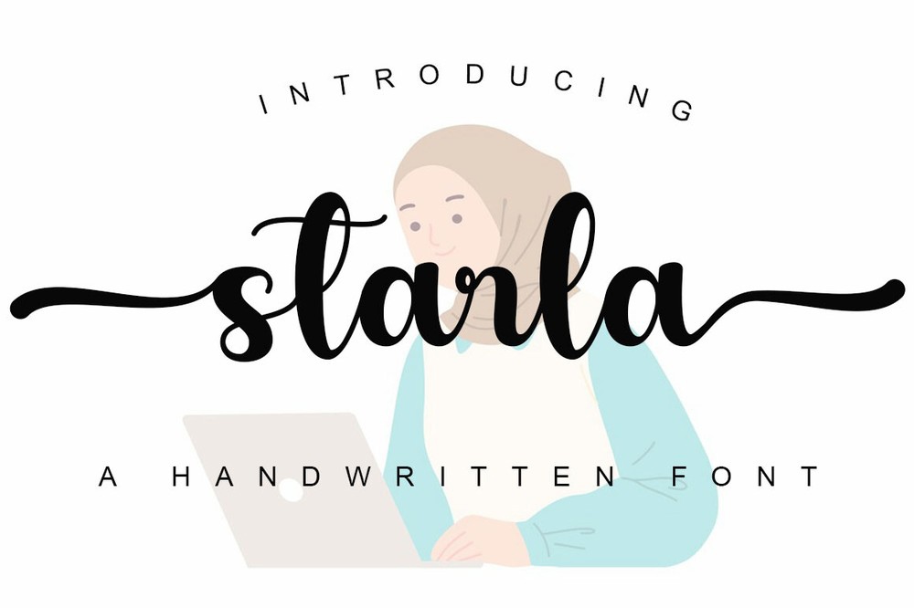 Schriftart Starla