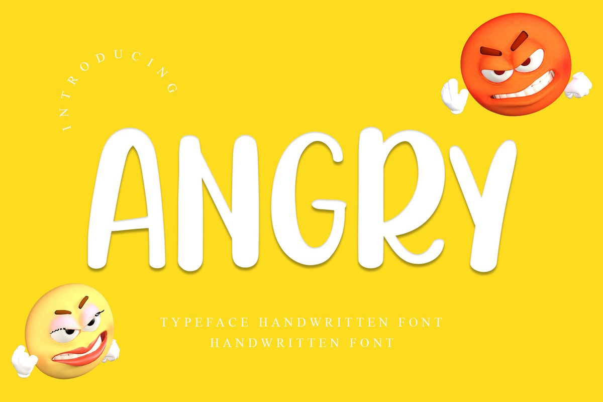 Beispiel einer Angry-Schriftart #1