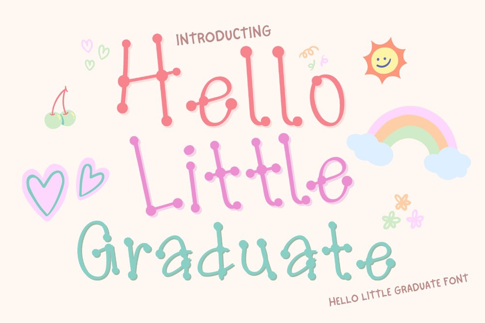 Beispiel einer Hello Little Graduate-Schriftart #1