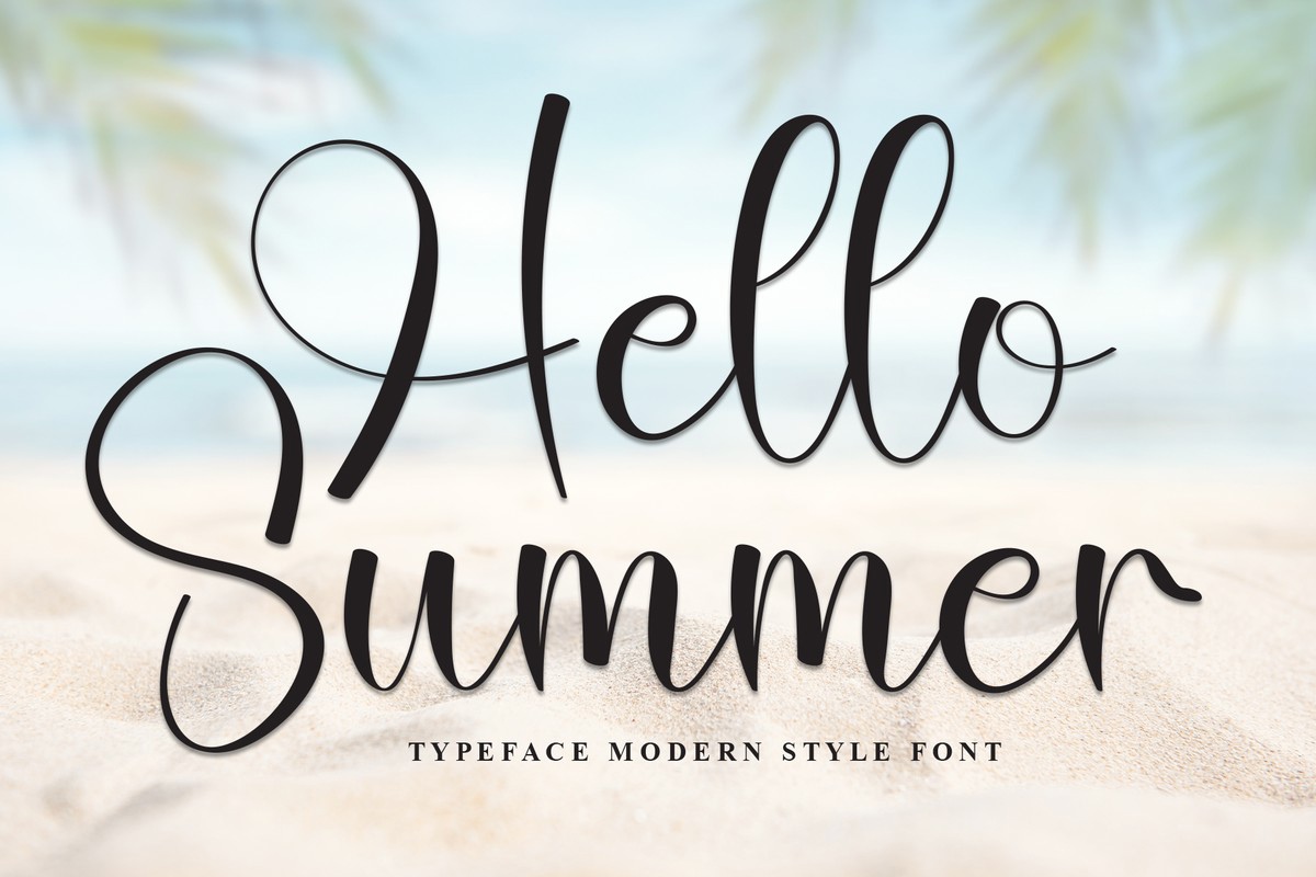 Beispiel einer Hello Summеr-Schriftart #1