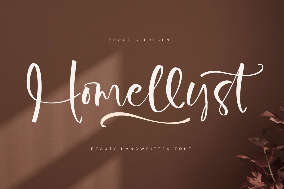 Beispiel einer Homellyst-Schriftart #1