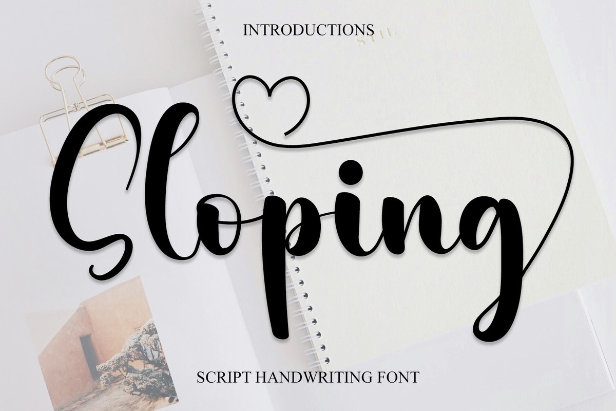 Schriftart Sloping