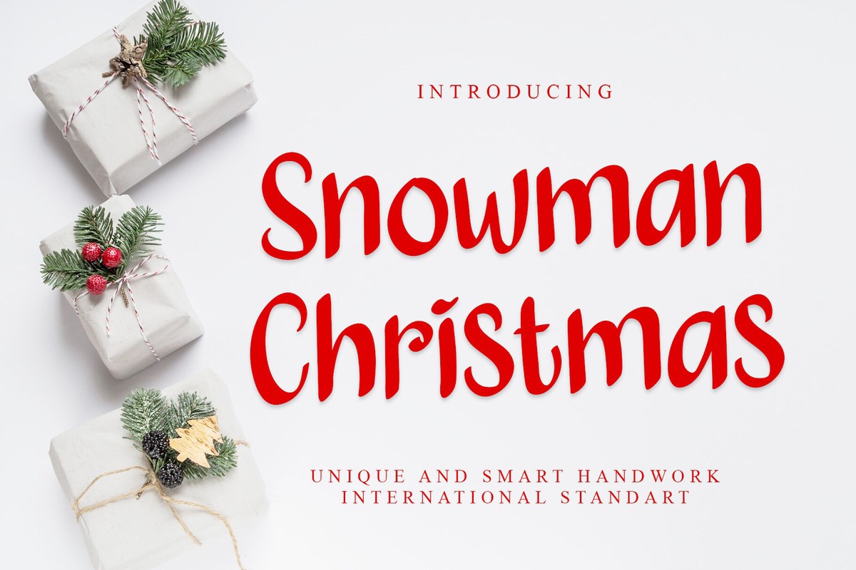 Schriftart Snowman Christmas