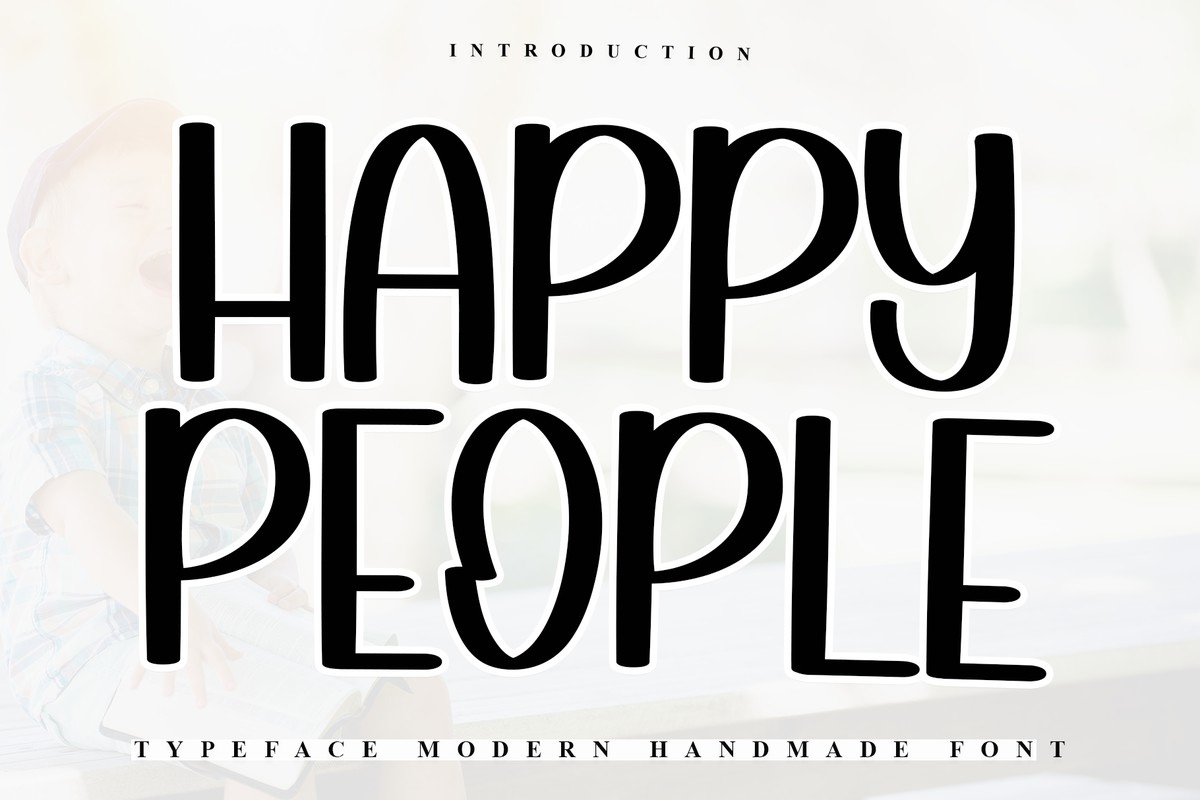 Beispiel einer Happy People-Schriftart #1