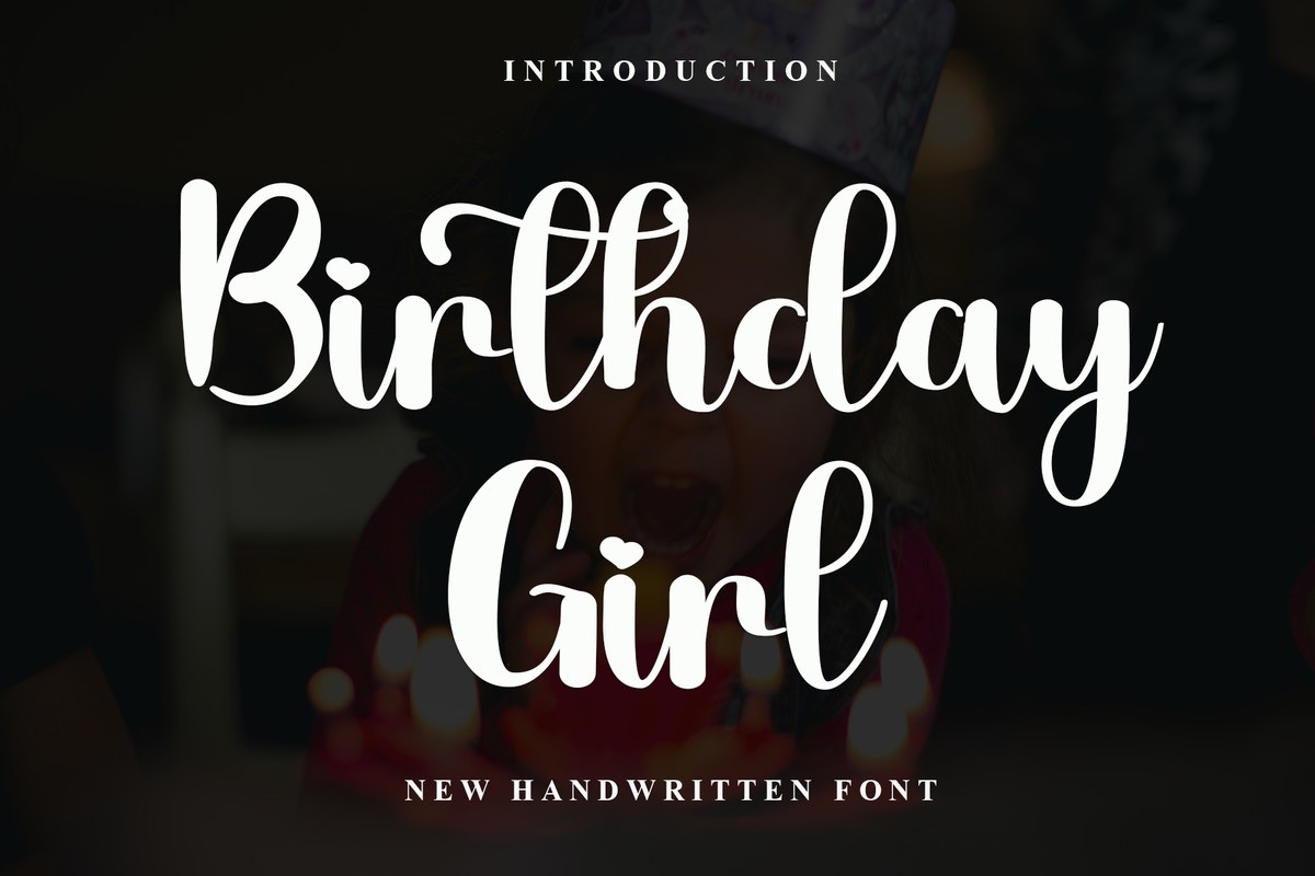 Beispiel einer Birthday Girl-Schriftart #1