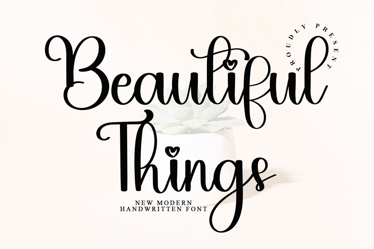 Schriftart Beautiful Things