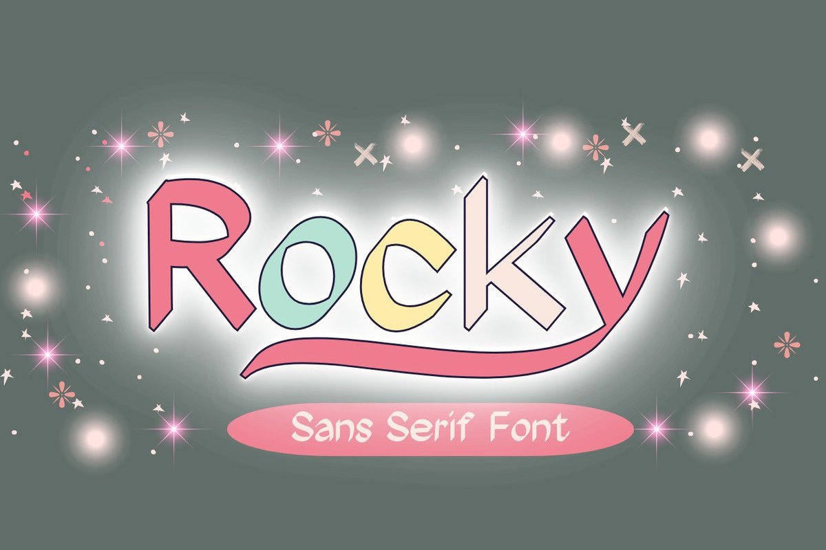 Schriftart Rocky