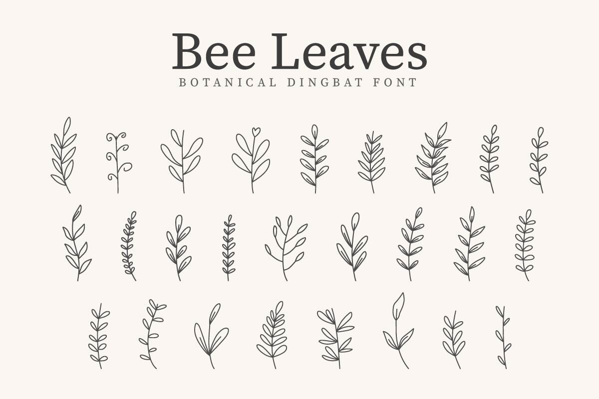 Schriftart Bee Leaves