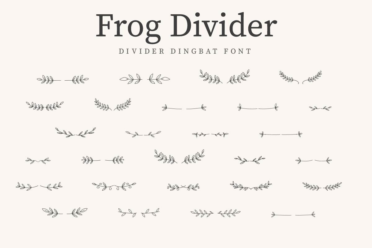 Schriftart Frog Divider