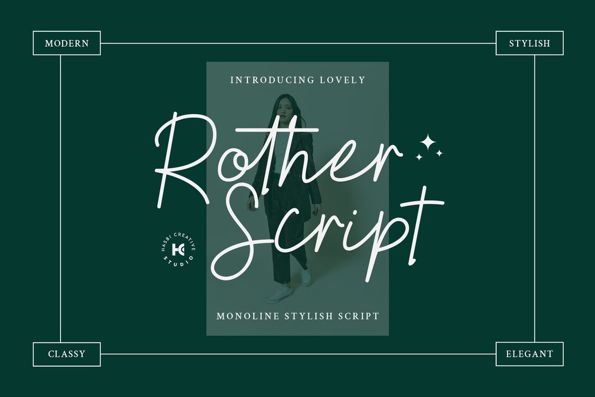 Beispiel einer Rother Script-Schriftart #1