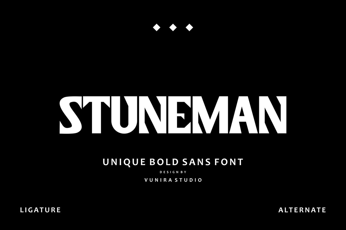 Schriftart Stuneman