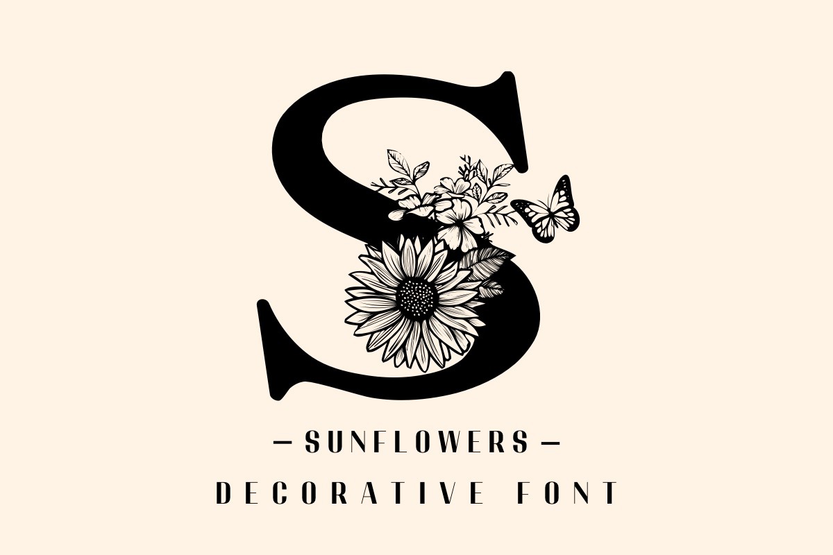 Beispiel einer Sunflowers-Schriftart #1