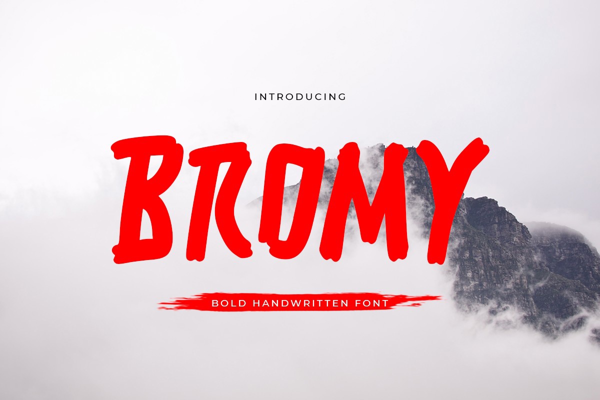 Schriftart Bromy