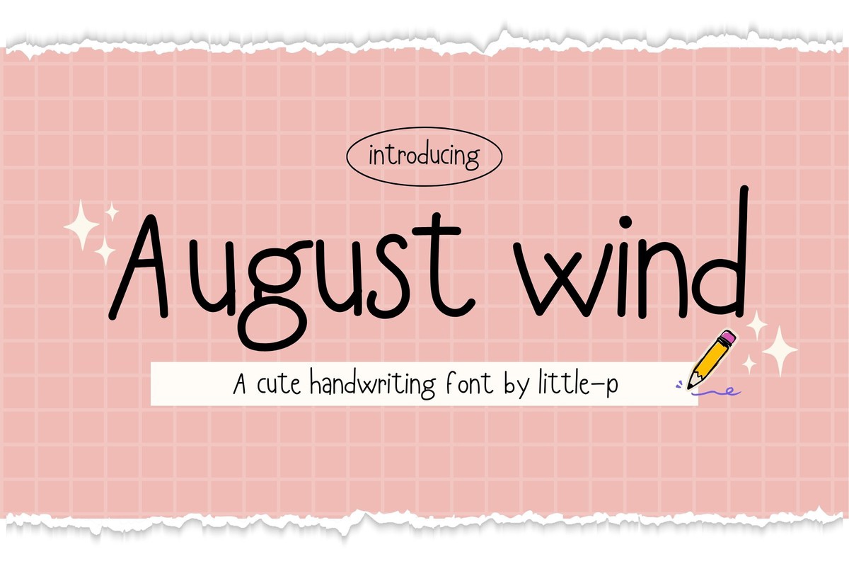 Beispiel einer August Wind-Schriftart #1