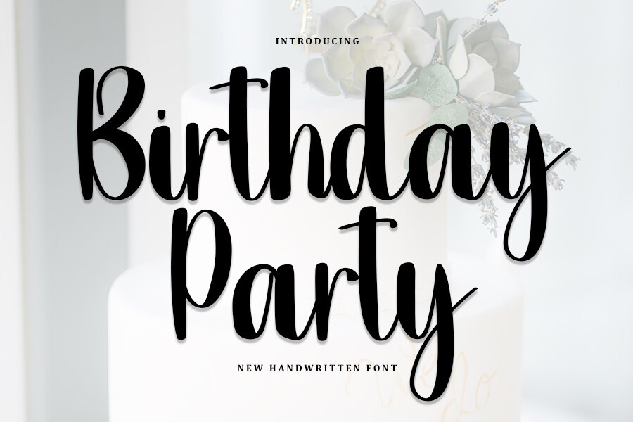 Schriftart Birthday Party