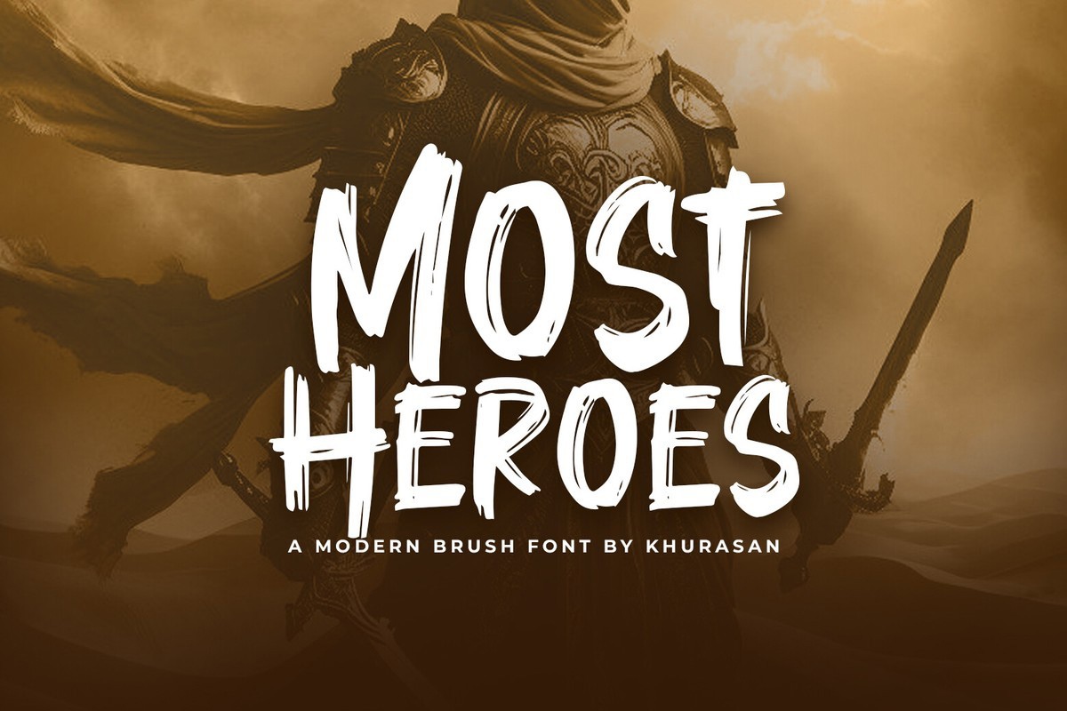 Schriftart Most Heroes