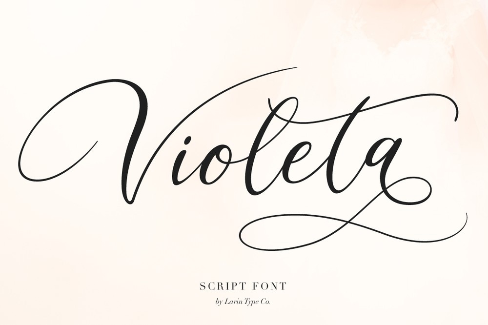 Beispiel einer Violeta-Schriftart #1