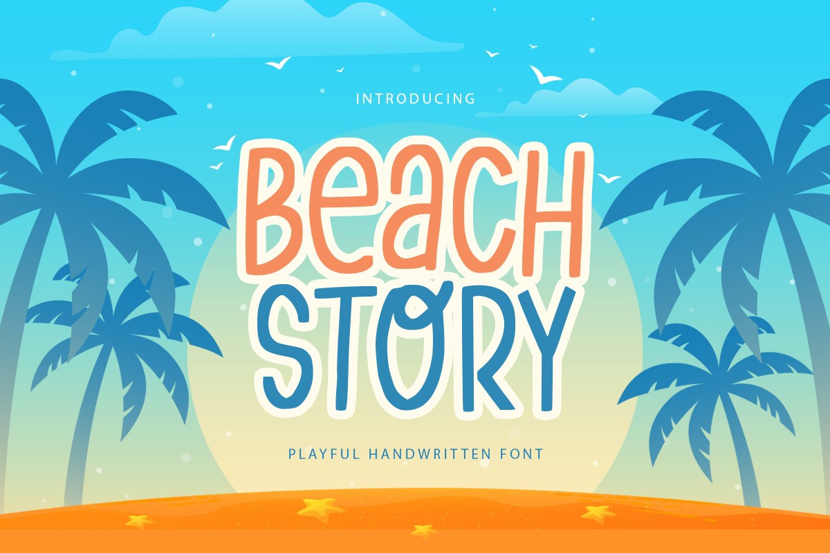 Schriftart Beach Story