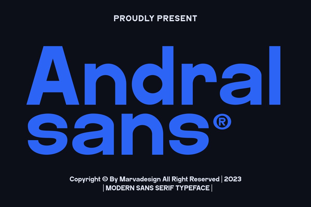 Schriftart Andral