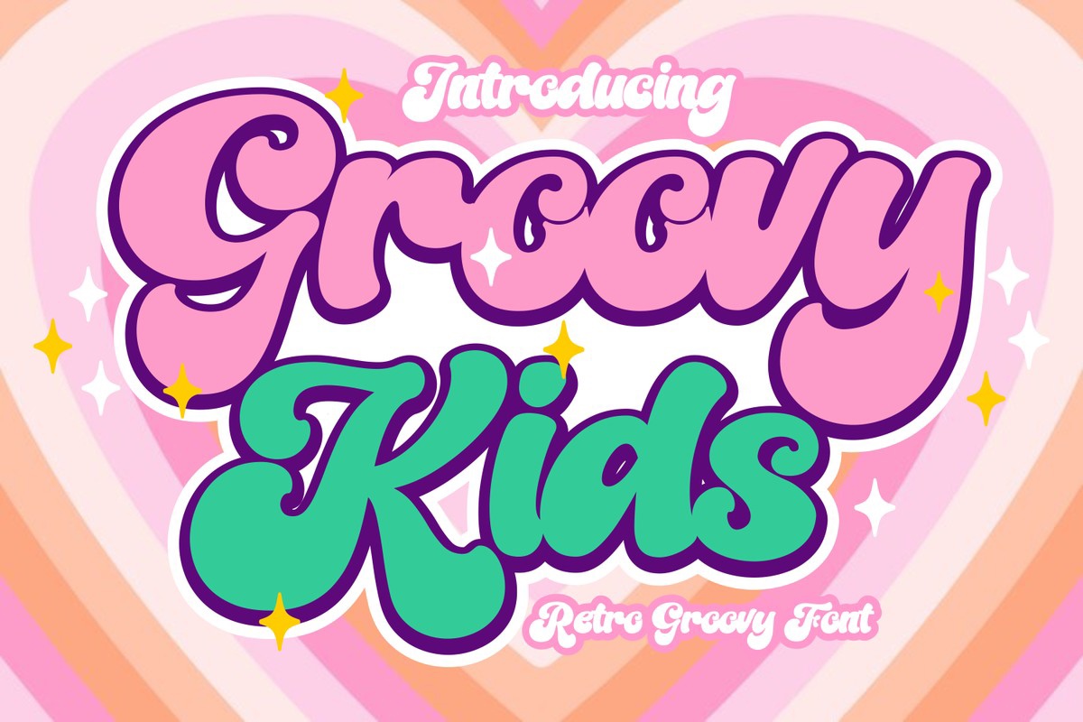 Beispiel einer Groovy Kids-Schriftart #1