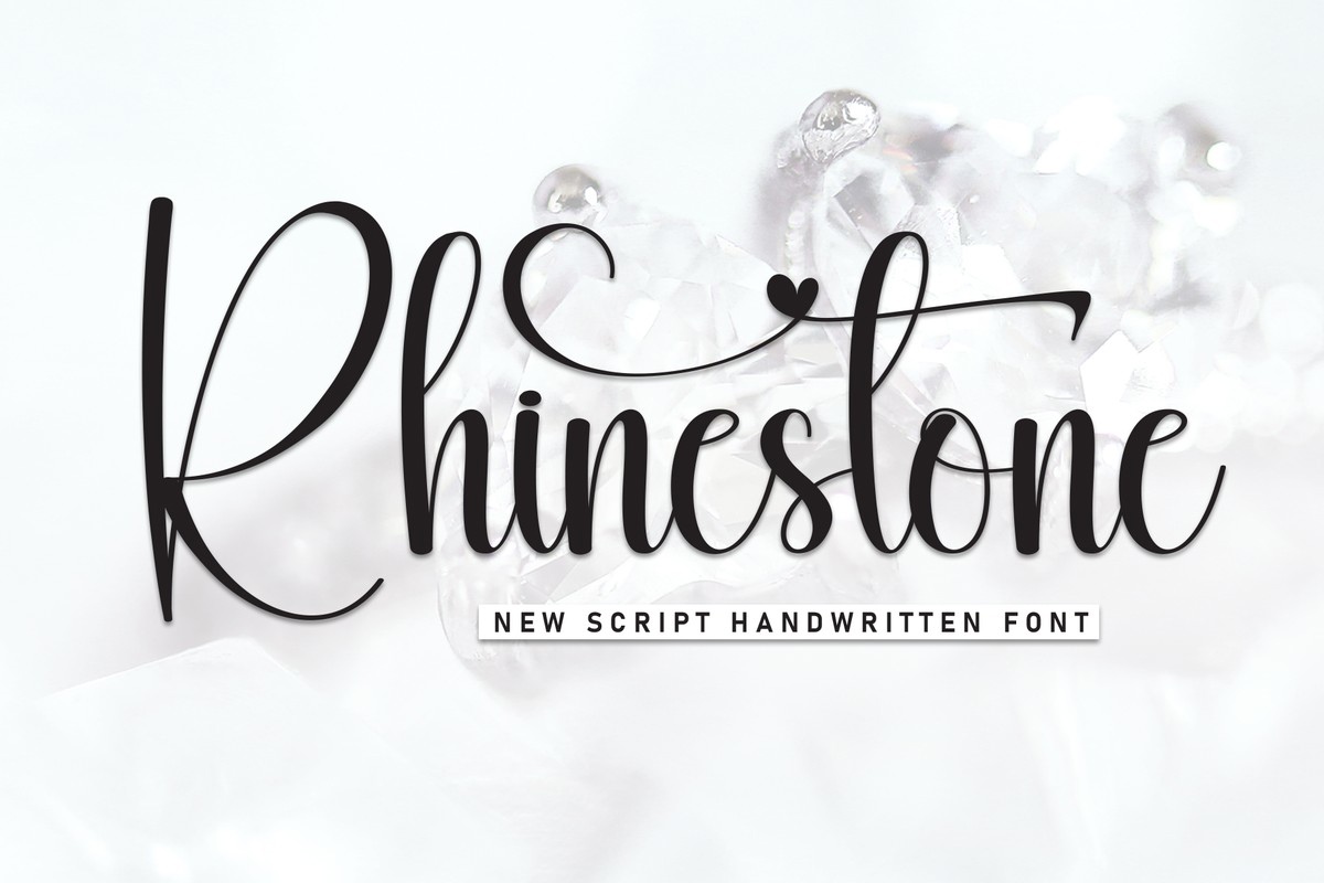 Beispiel einer Rhinestone-Schriftart #1