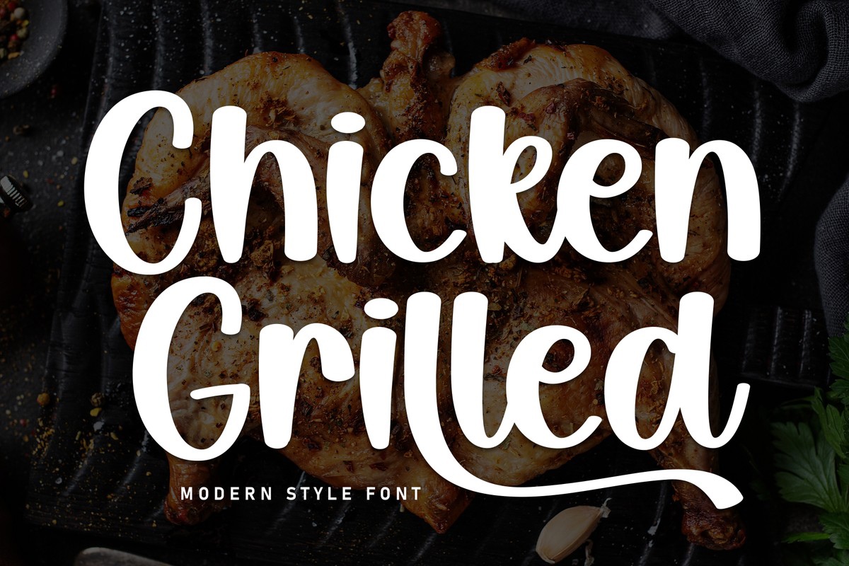 Schriftart Chicken Grilled