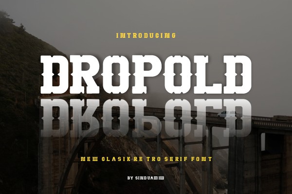 Schriftart Dropold