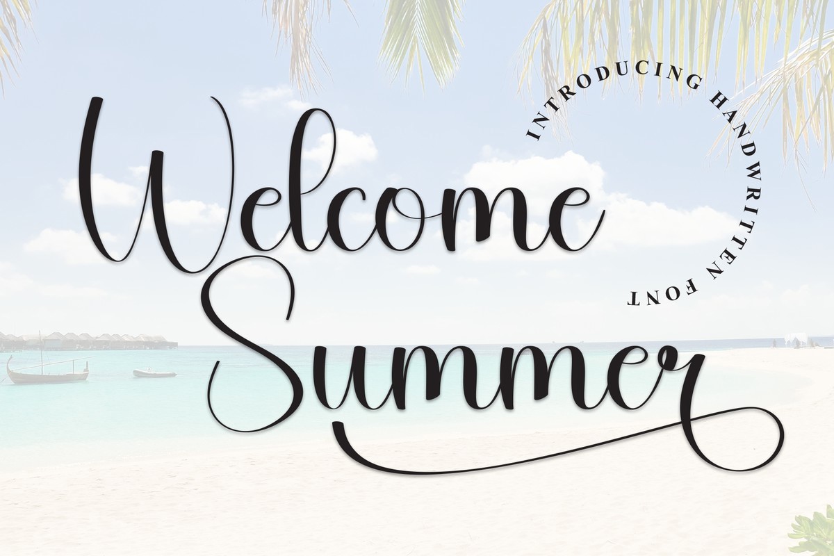 Schriftart Welcome Summer