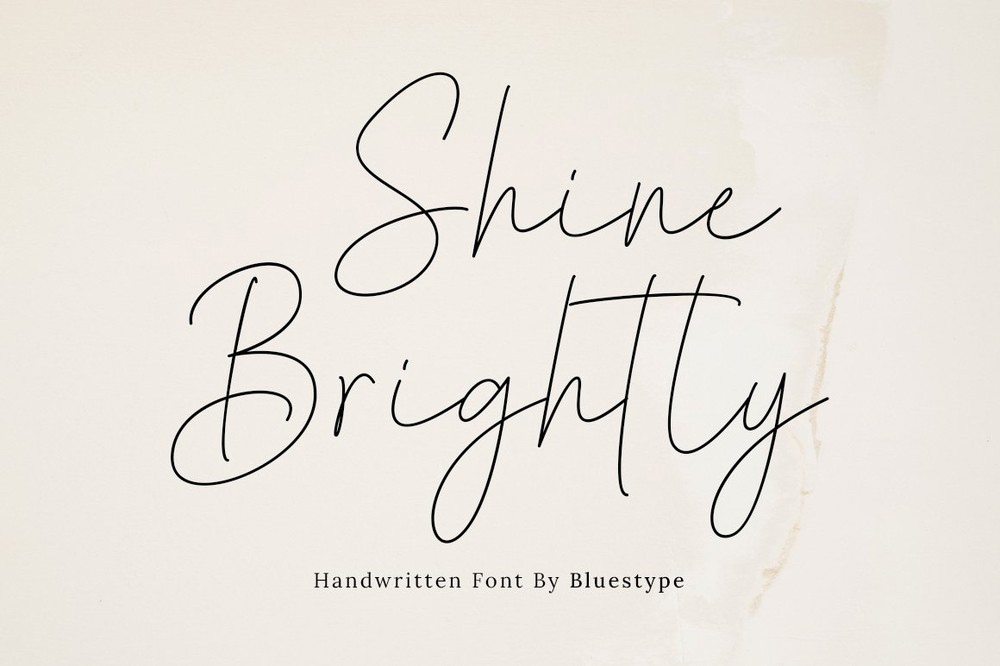 Schriftart Shine Brightly