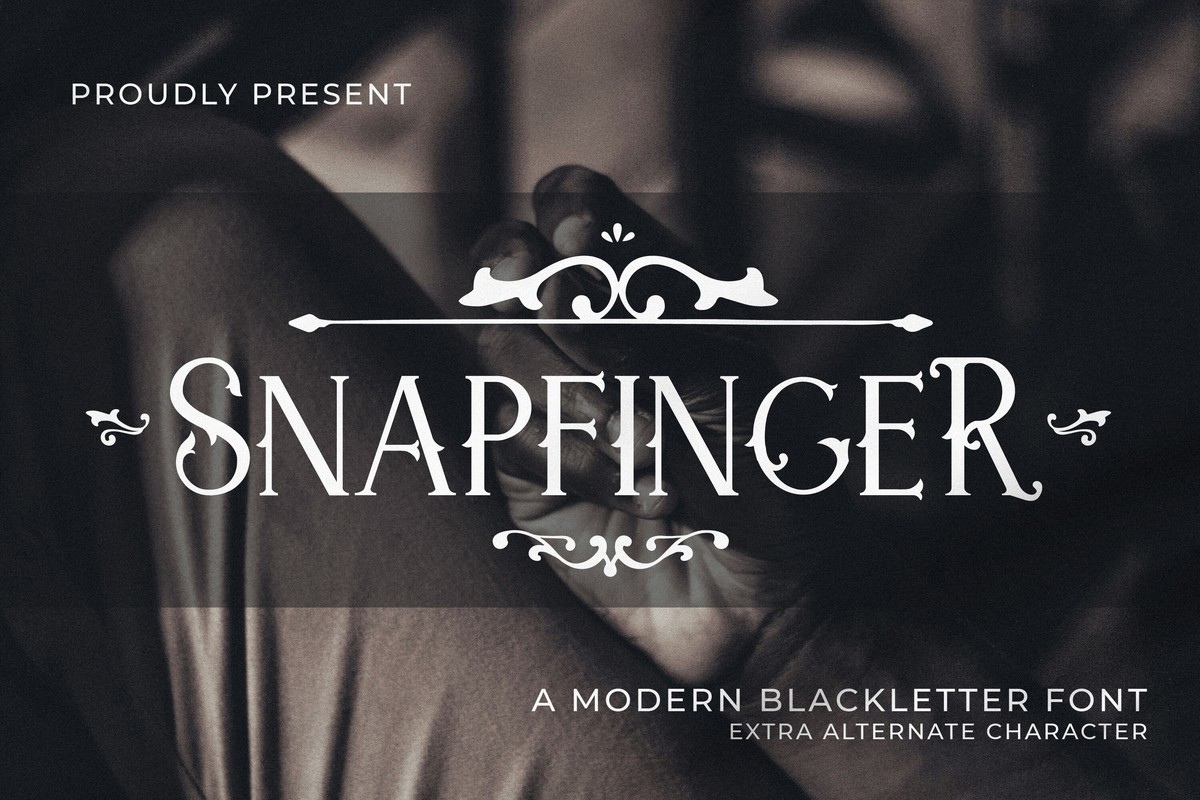 Beispiel einer Snapfinger-Schriftart #1