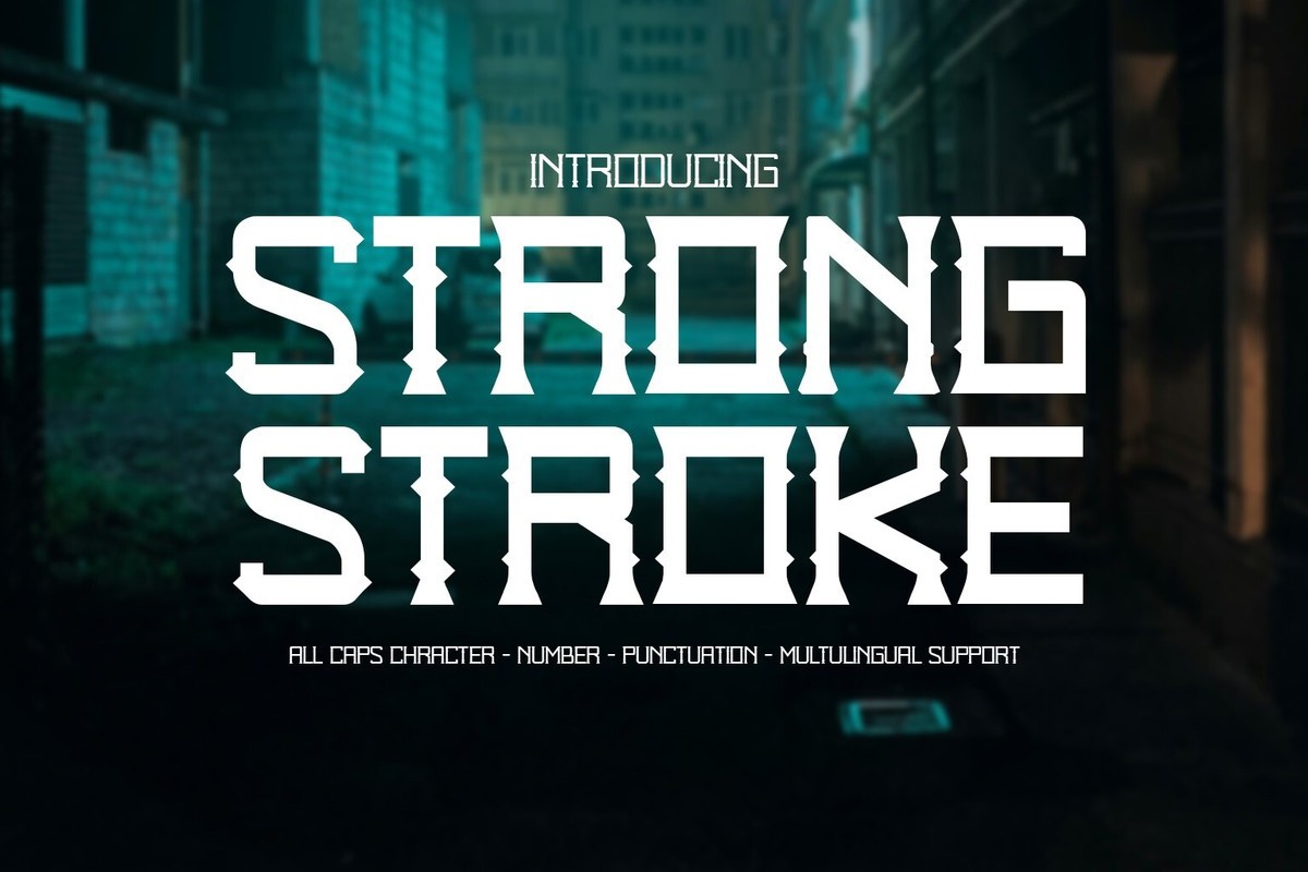 Schriftart Strong Stroke