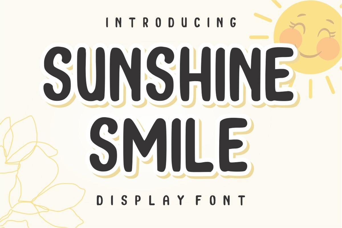 Beispiel einer Sunshine Smile-Schriftart #1