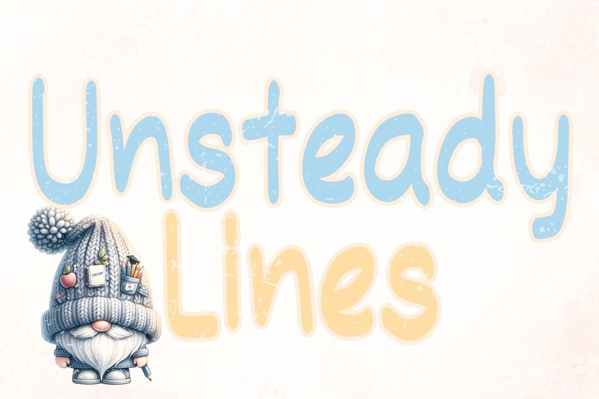 Beispiel einer Unsteady Lines-Schriftart #1