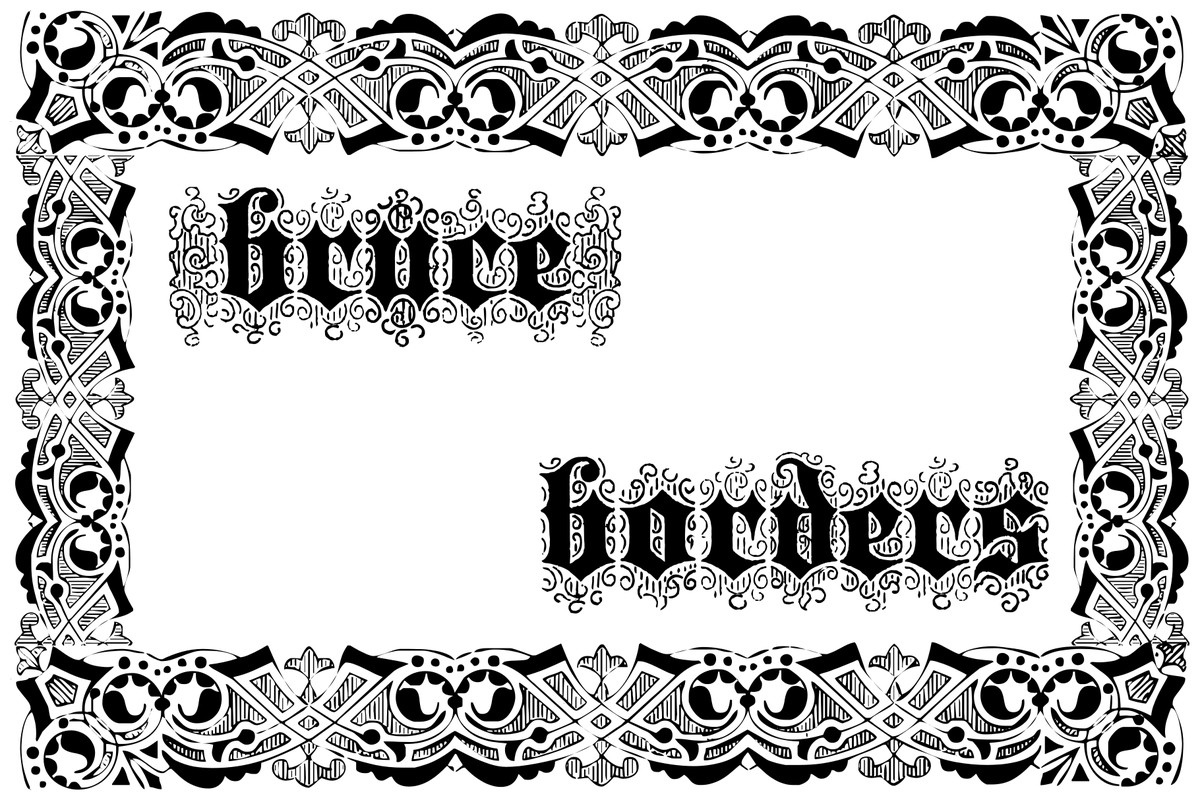 Schriftart Bruce Borders