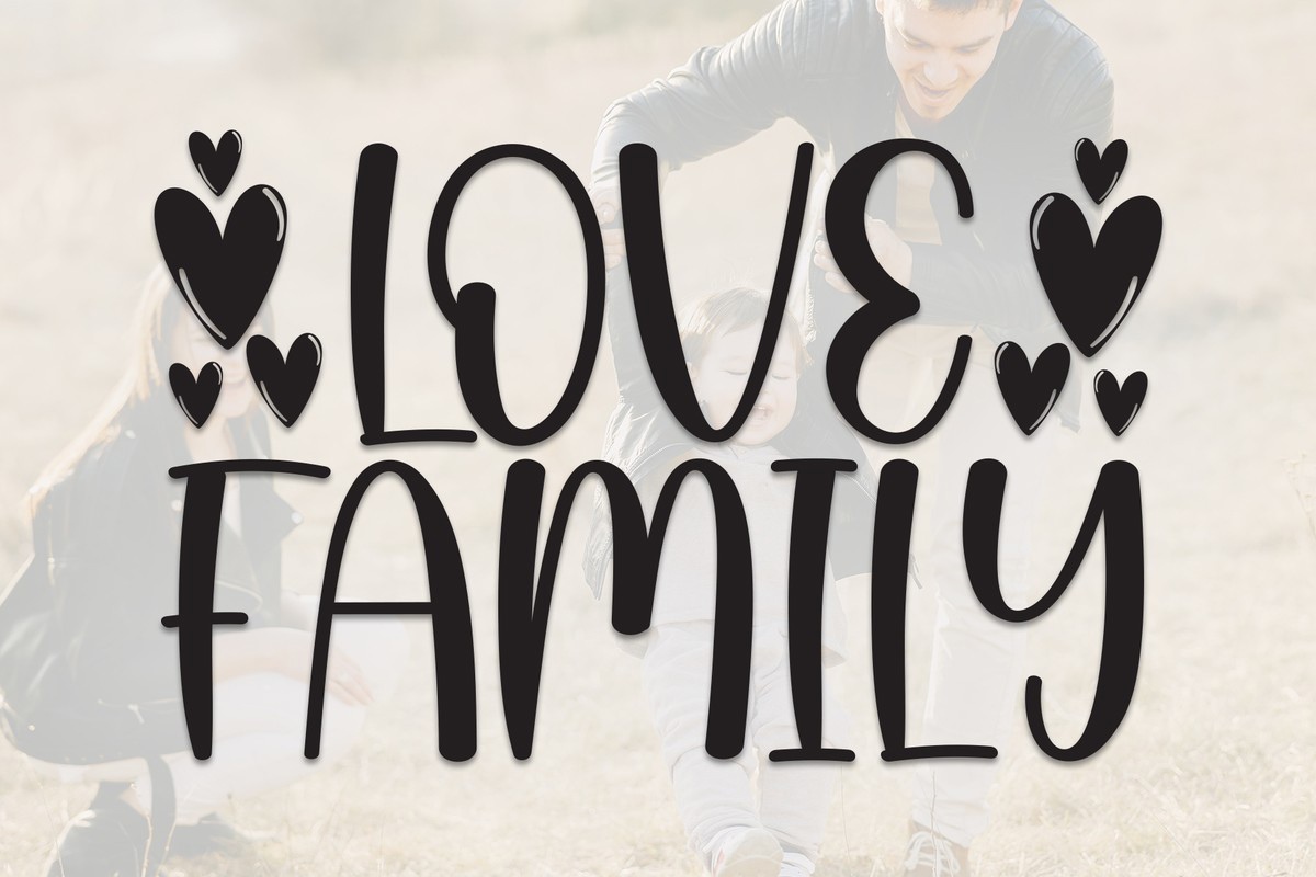 Schriftart Love Family