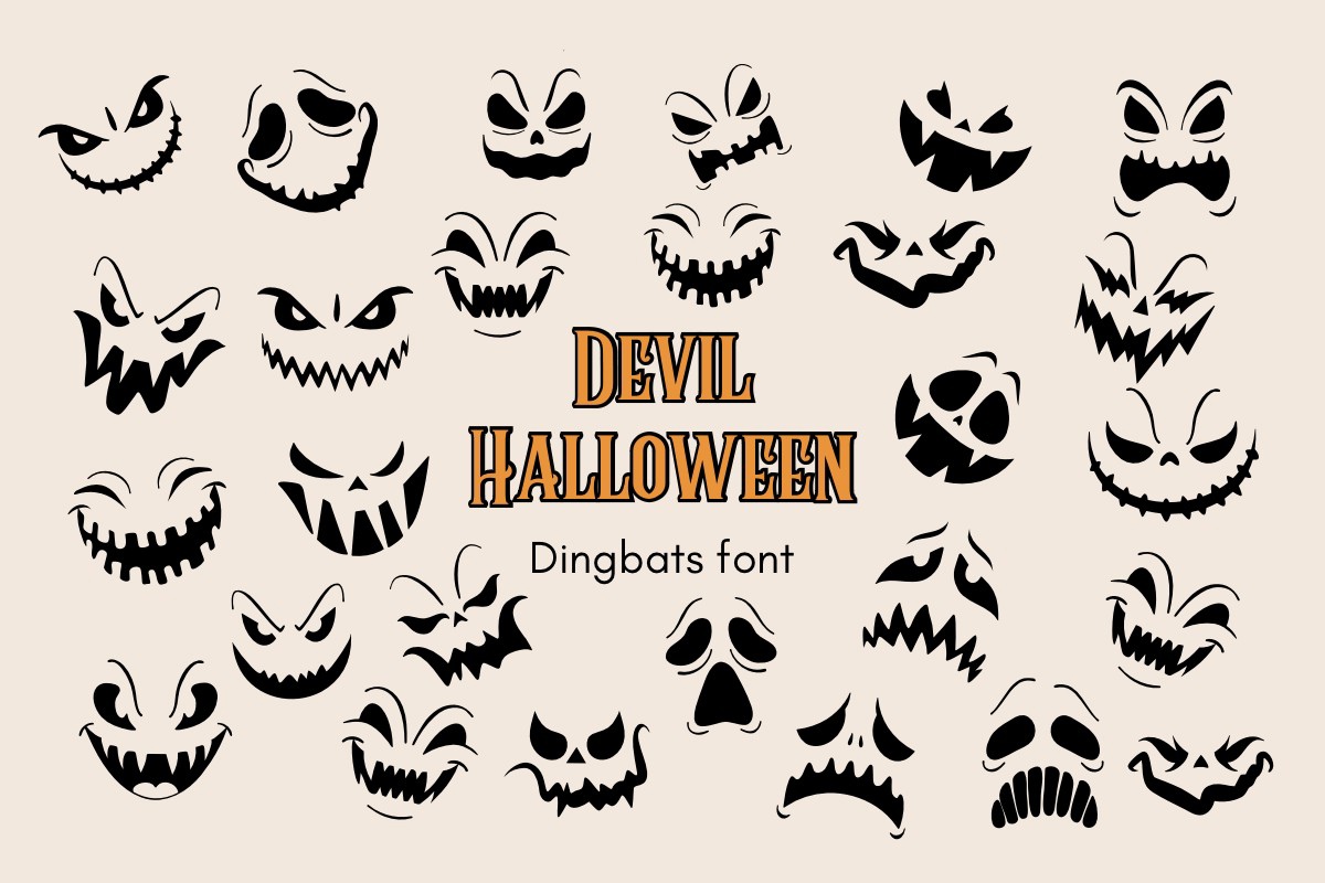 Beispiel einer Devil Halloween-Schriftart #1