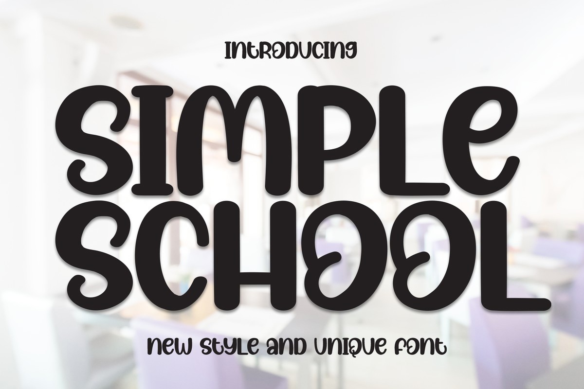 Beispiel einer Simple School-Schriftart #1