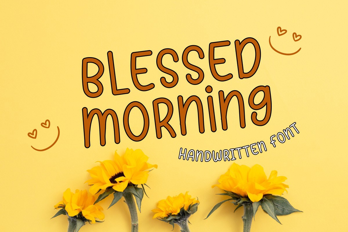 Beispiel einer Blessed Morning-Schriftart #1