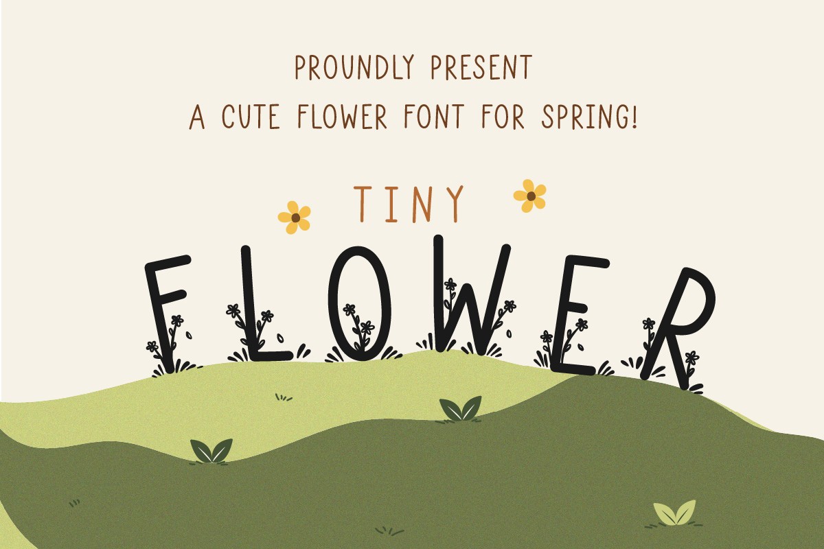 Schriftart Tiny Flowers