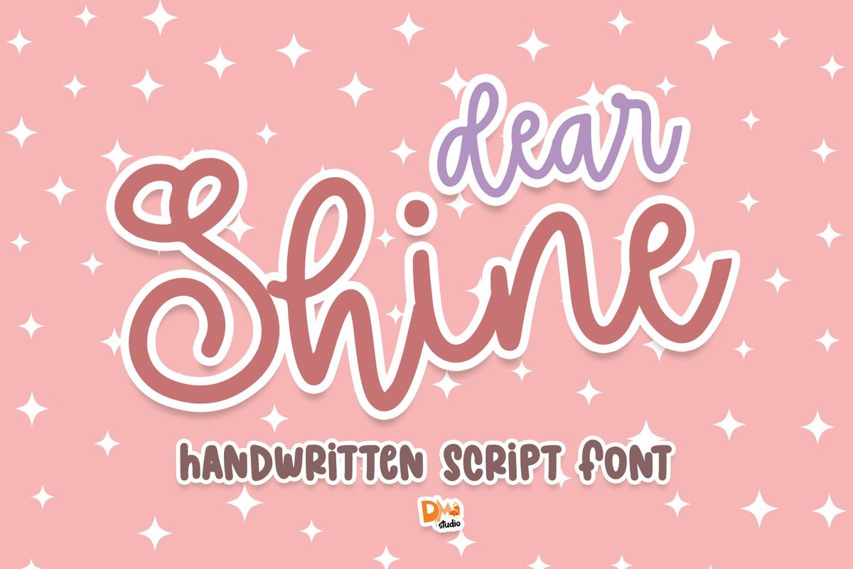 Beispiel einer Dear Shine-Schriftart #1