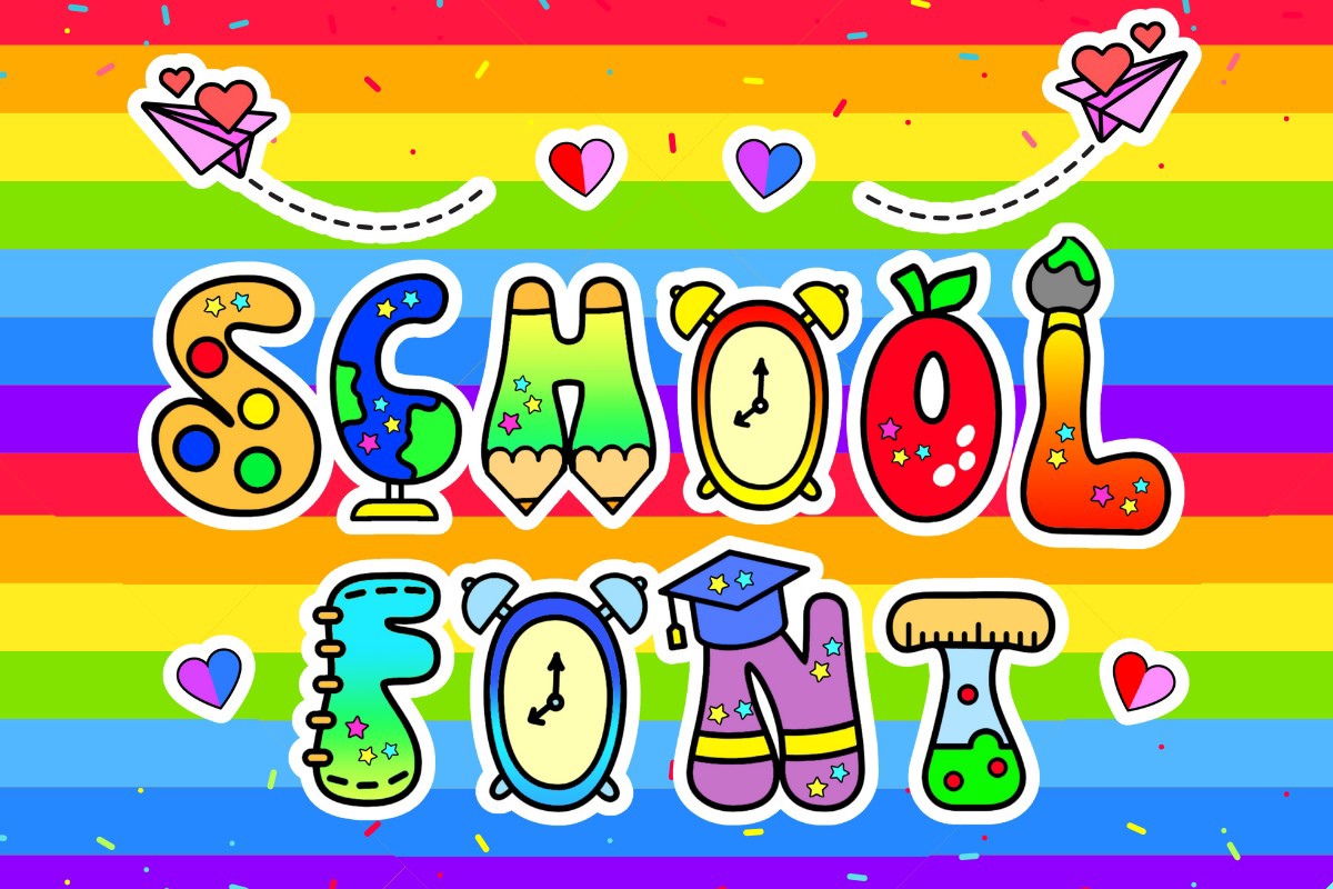 Schriftart School 4