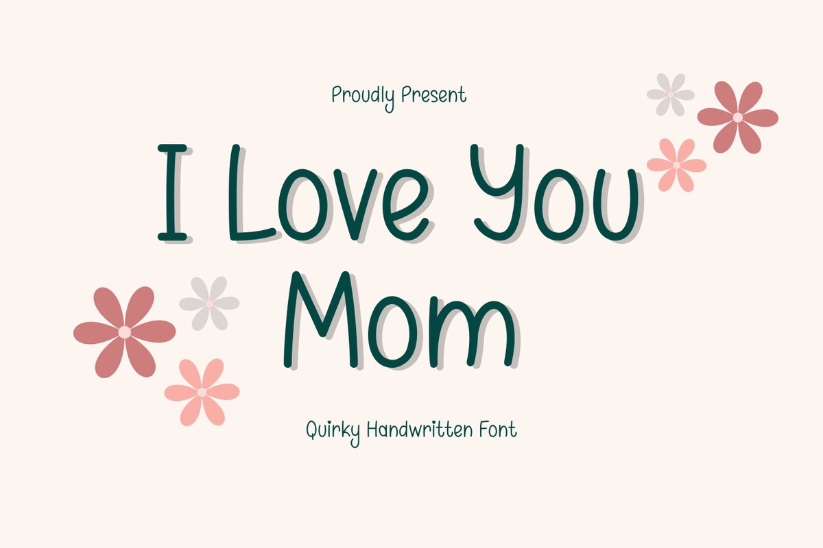 Beispiel einer I Love You Mom-Schriftart #1