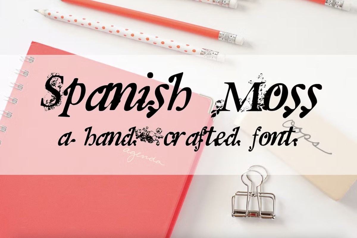 Beispiel einer Spanish Moss-Schriftart #1