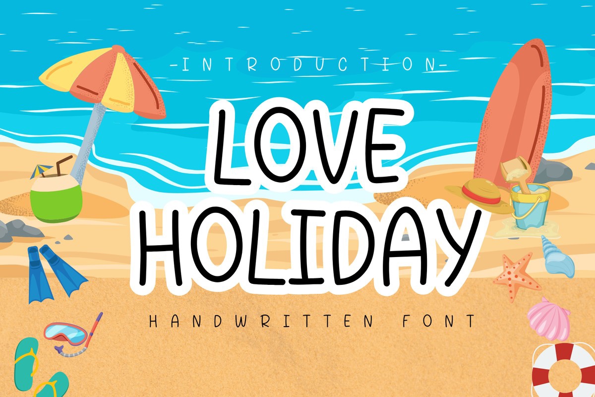 Beispiel einer Love Holiday-Schriftart #1