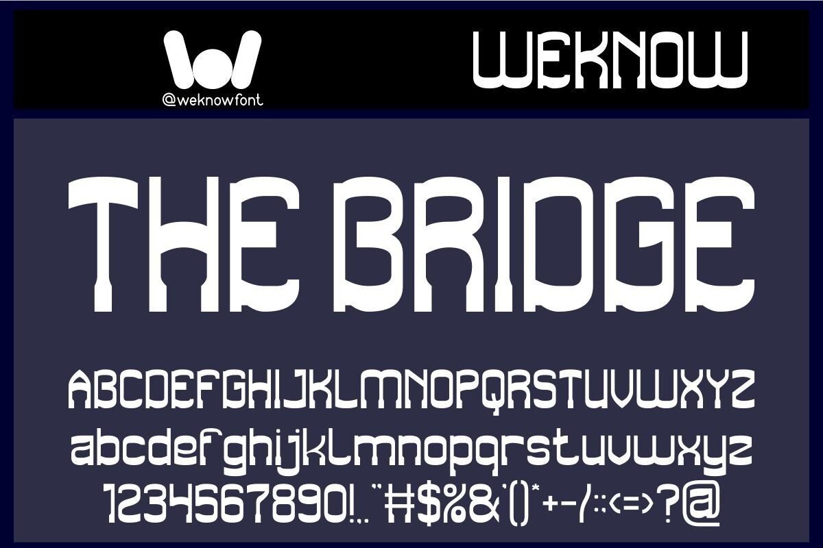 Schriftart The Bridge