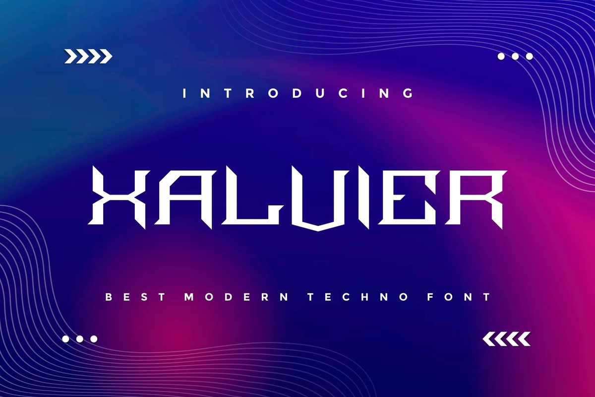 Schriftart Xalvier