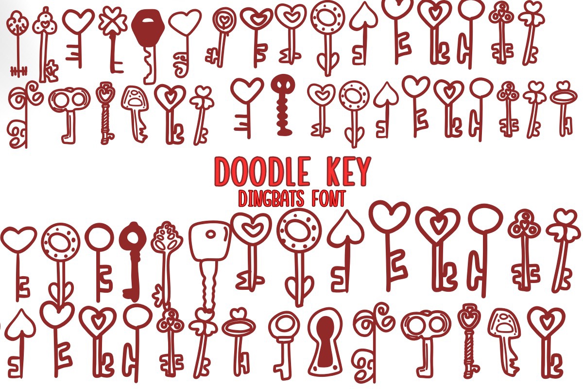 Beispiel einer Doodle Key-Schriftart #1