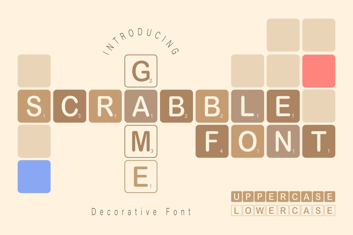 Schriftart Scrabble Game