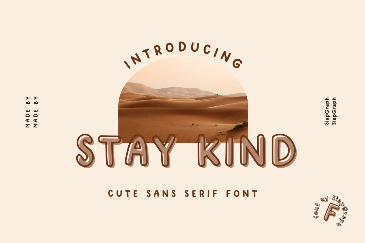 Schriftart Stay Kind