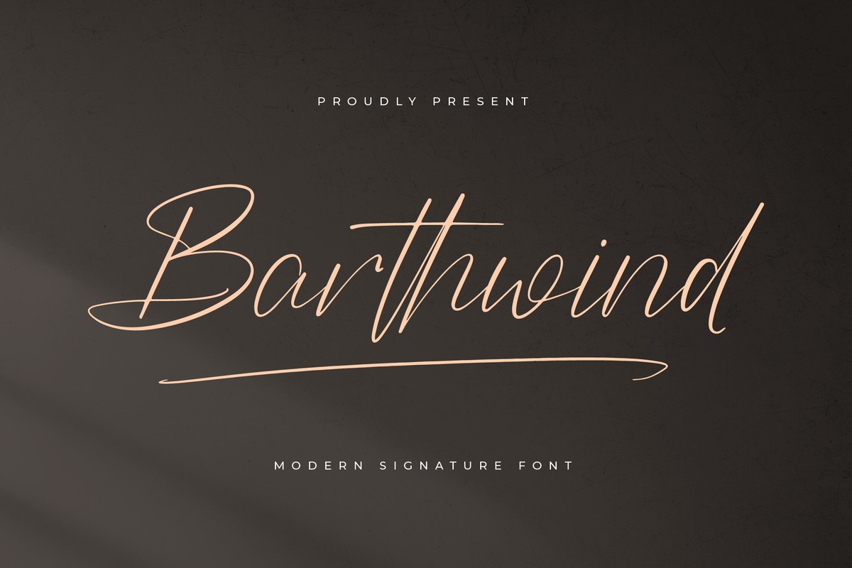 Beispiel einer Barthwind-Schriftart #1